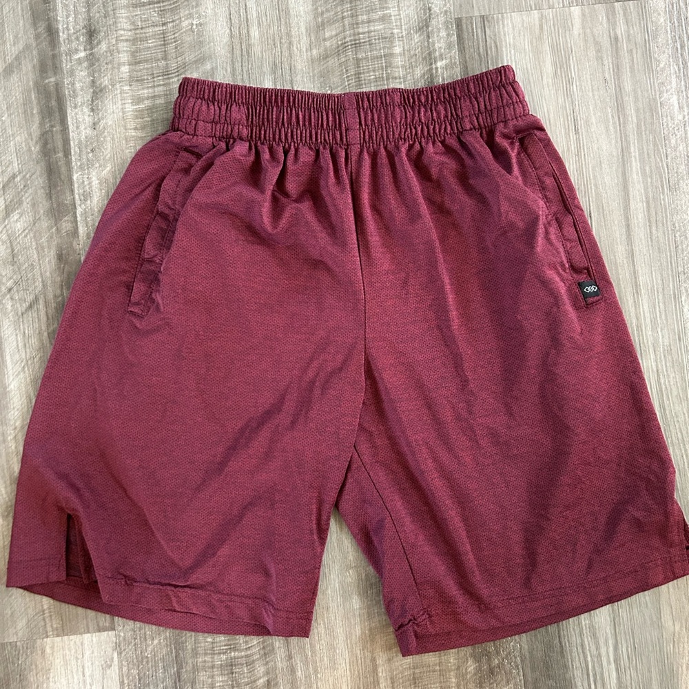 Men's Leg3nd Athletic Burgundy Shorts